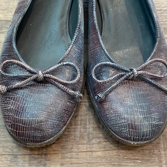 Stuart Weitzman leather ballet flats animal print - Picture 3 of 10